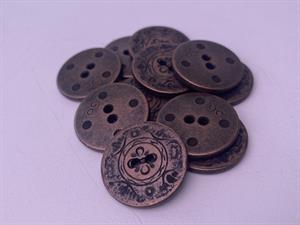 Knap - metal, 27 mm og 10 stk.