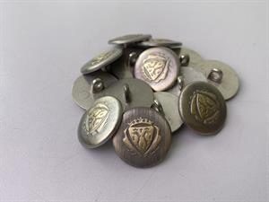 Knap - metal, 17 mm og 10 stk.