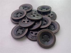 Knap - metal, 20 mm og 10 stk.