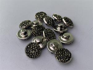 Knap - metal, 12 mm og 10 stk.