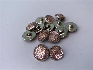 Knap - metal, 14 mm og 10 stk.