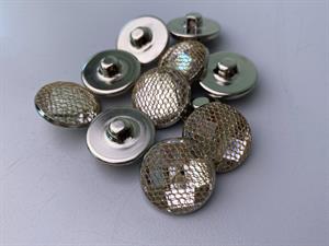Knap - metal, 18 mm og 10 stk.