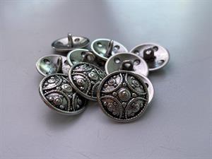 Knap - metal, 20 mm og 10 stk.