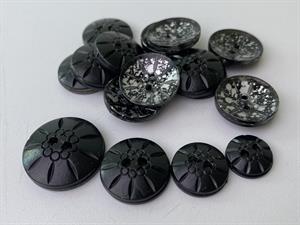 Knap - plastik, 23 mm og 10 stk.