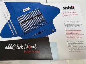 Addi click strikkepindesæt - lange spidser, helt sæt incl. diverse xtra tilbehør