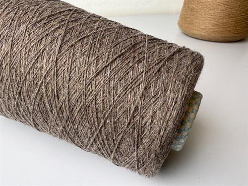 Baby cones i 100 % cashmere - brun meleret, 245 gram