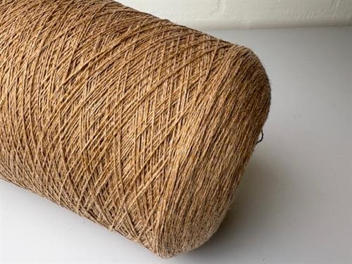 Baby cones i 100 % cashmere - karamel meleret, 440 gram