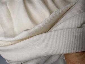 Ubleget og uvasket sports uldjersey - ecru