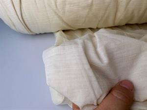 Ubleget og uvasket tynd uldjersey - ecru