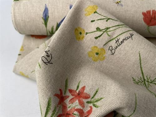 Deko - sommerblomster på natur bund  