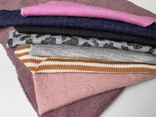Undertøjsuld - engros pakke med 10 forskellige undertøjsuld / uldjersey