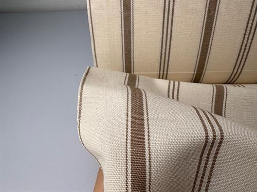 Strofinaccio - hørblanding med garnfarvede striber og tern