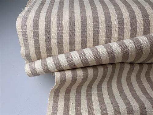 Strofinaccio - hørblanding med garnfarvede striber og tern