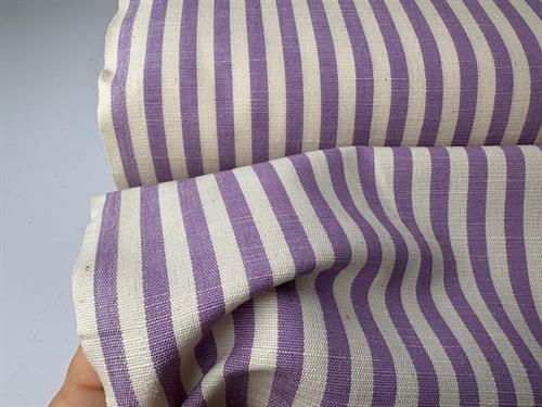 Strofinaccio - hørblanding med garnfarvede striber og tern