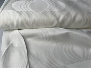 Fastvævet bomuld - jacquardvævet i smuk hvid