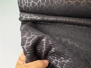 Vinter strikjersey - sort med foil blomster