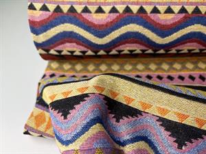 Gobelin - geometriske inka striber i flotte afstemte farver