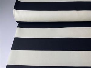 Deko canvas - brede striber i sort og offwhite