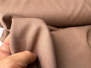 Let gabardine - krølfri buksestof i meleret look, light karamel