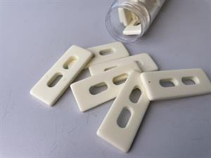 Knap - offwhite med mat look, 49 mm
