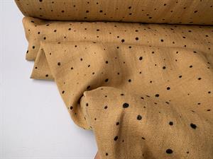 Dobbelt gauze - bambino with print & foil, caramel