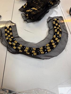 Besætning - smuk perle besat hals besætning 