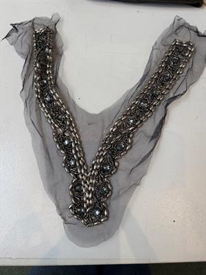 Besætning - smuk perle besat hals besætning 