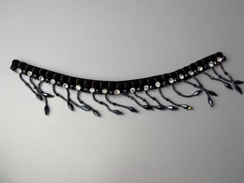 Besætning - smuk perle besat hals besætning 