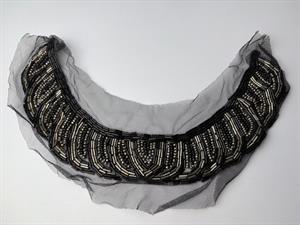 Besætning - smuk perle besat hals besætning 