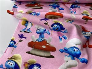 Bomuldsjersey - smurfs old pink