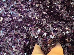 Pailletstof - purple rain