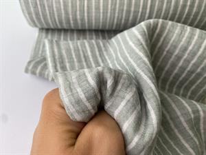 Dobbelt gauze - dusty mint med blide striber