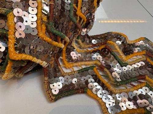 Bredt paillet bånd som foto - hele pakken, ca 8 meter