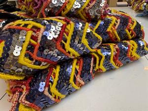 Bredt paillet bånd som foto - hele pakken, ca 8 meter