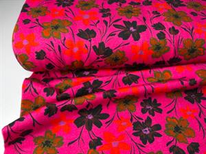 Bomuldsjersey - intense farver og fine blomster