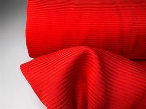 Fastvævet viscose - intens rød med riller