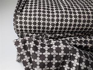 Jacquard vævet bengalin - fineste kløver mønster