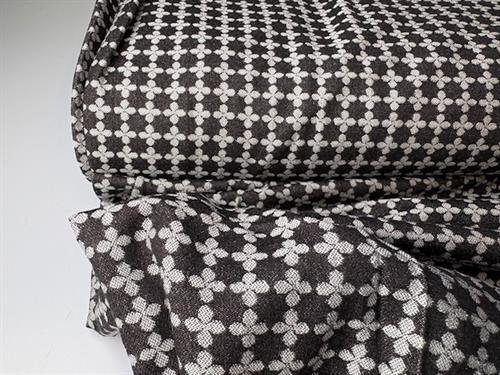 Jacquard vævet bengalin - fineste kløver mønster