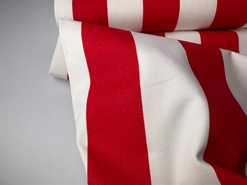 Fastvævet bomuld - trykte brede striber, lidt stiv