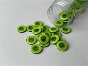 Knap - lime grøn med tyk kant, 12 mm