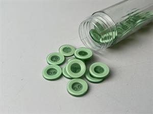 Knap - vissengrøn med tyk kant, 12 mm