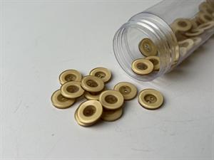 Knap - beige med tyk kant, 12 mm