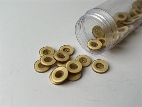 Knap - beige med tyk kant, 12 mm