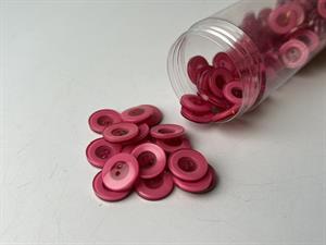 Knap - gammelrosa med tyk kant, 15 mm
