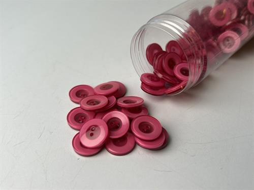 Knap - gammelrosa med tyk kant, 15 mm