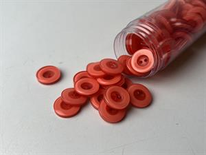 Knap - koral med tyk kant, 15 mm
