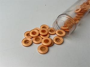 Knap - lys orange med tyk kant, 12 mm