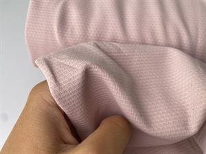 Effektstrikket polyesterjersey - flot mat rosa