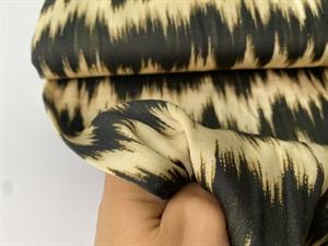 Fastvævet viscose med stræk - blurry zig zag