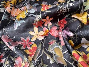 Fastvævet polyester - fantastiske blomster